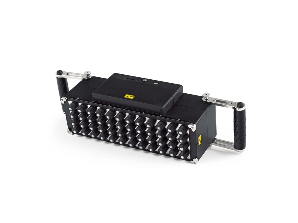 Array dry-point-contact transducer A1040 MIRA Classic untuk inspeksi beton tanpa liquid couplant