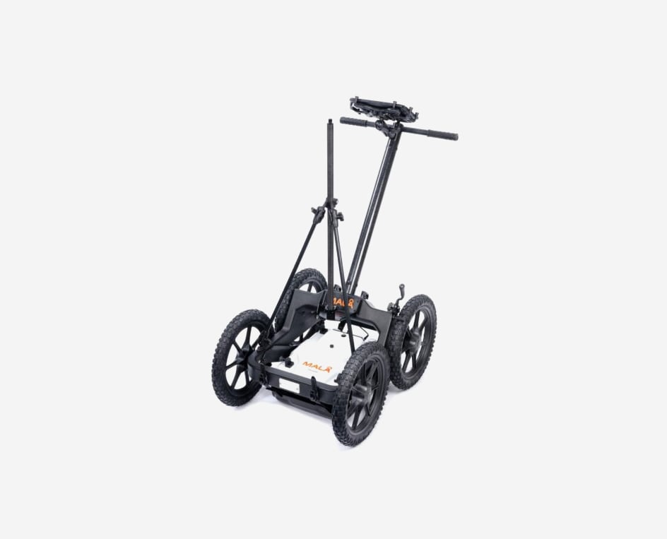 MALÅ Easy Locator Core dengan opsi Rough Terrain Cart Mini untuk survei pada medan tidak rata