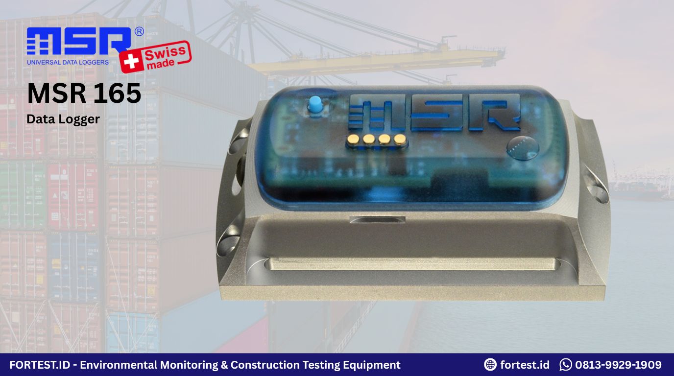 Tampilan close-up unit MSR 165 shock dan vibration data logger